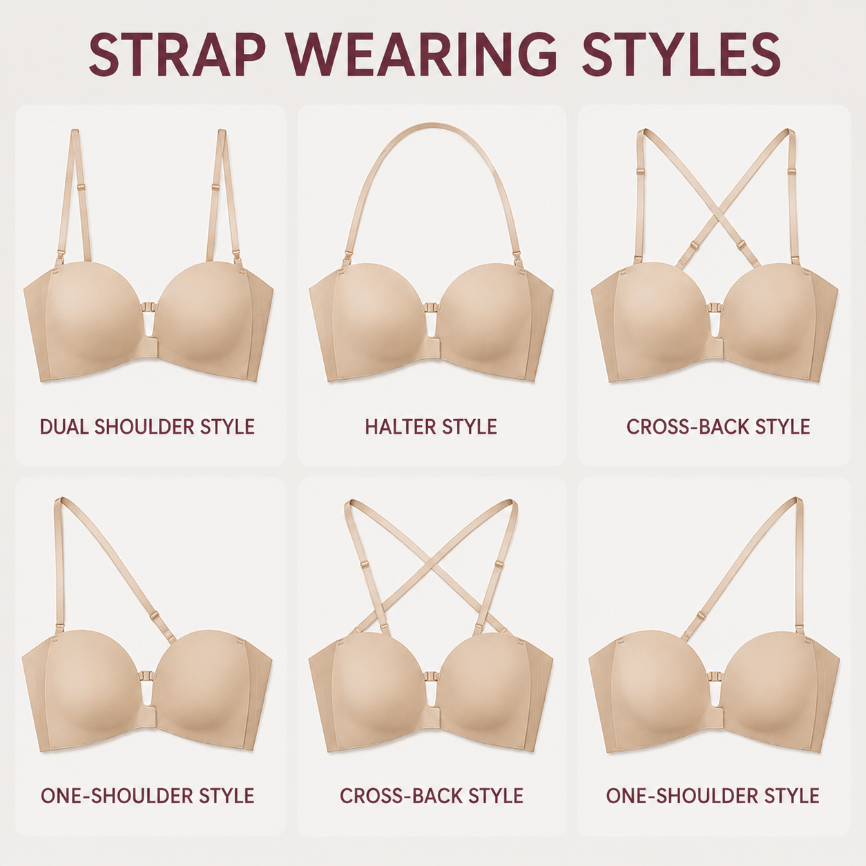 Strapless Front Closure Bra - Wireless with anti-slip