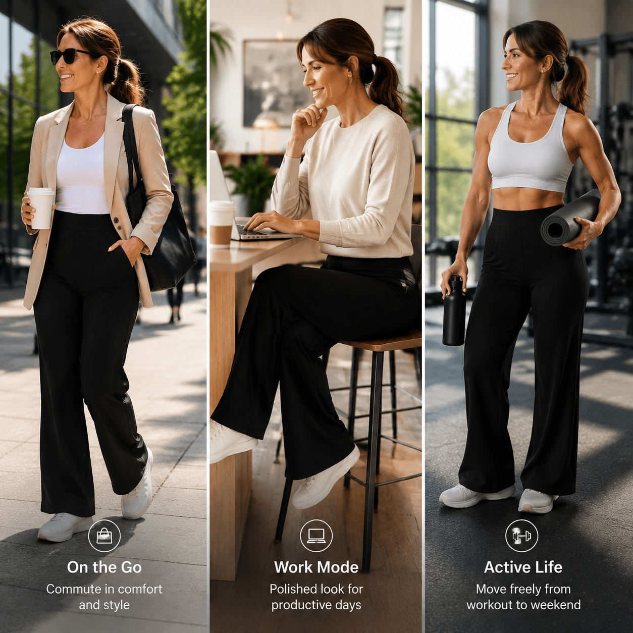 High Waist Wide Leg Pants