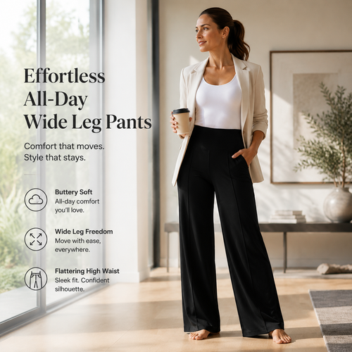 High Waist Wide Leg Pants