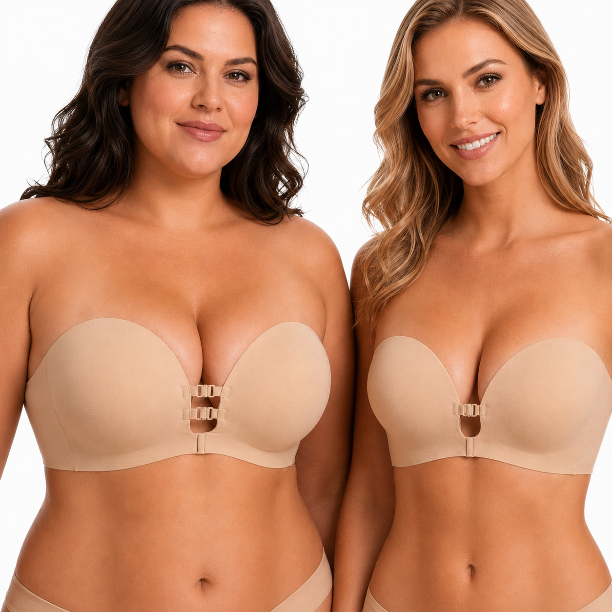 Strapless Front Closure Bra - Wireless with anti-slip