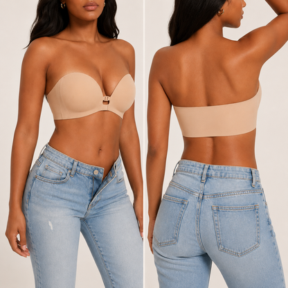 Strapless Front Closure Bra - Wireless with anti-slip