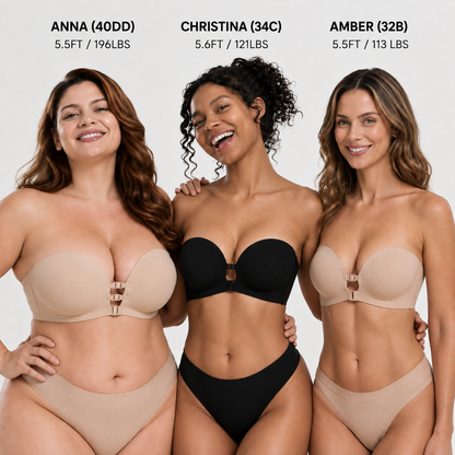 Strapless Front Closure Bra - Wireless with anti-slip