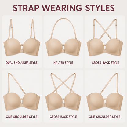 Strapless Front Closure Bra - Wireless with anti-slip